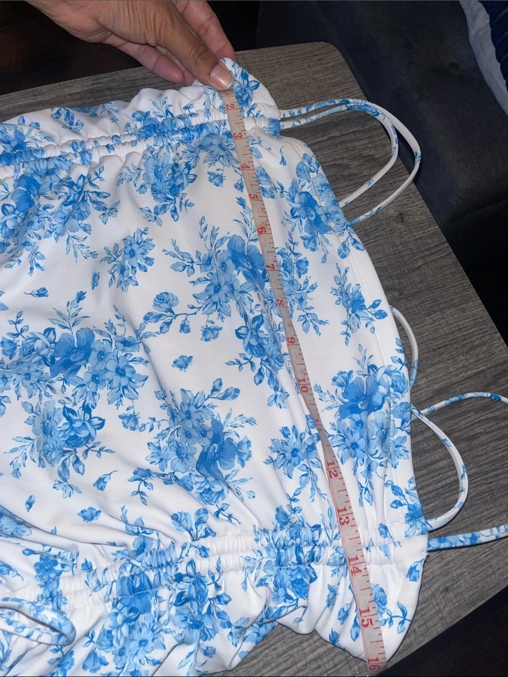 Wild Fable blue floral print one piece swimsuit